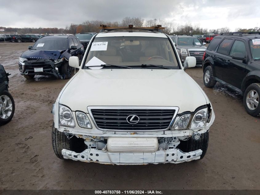 2001 Lexus Lx 470 VIN: JTJHT00W613509554 Lot: 40783758