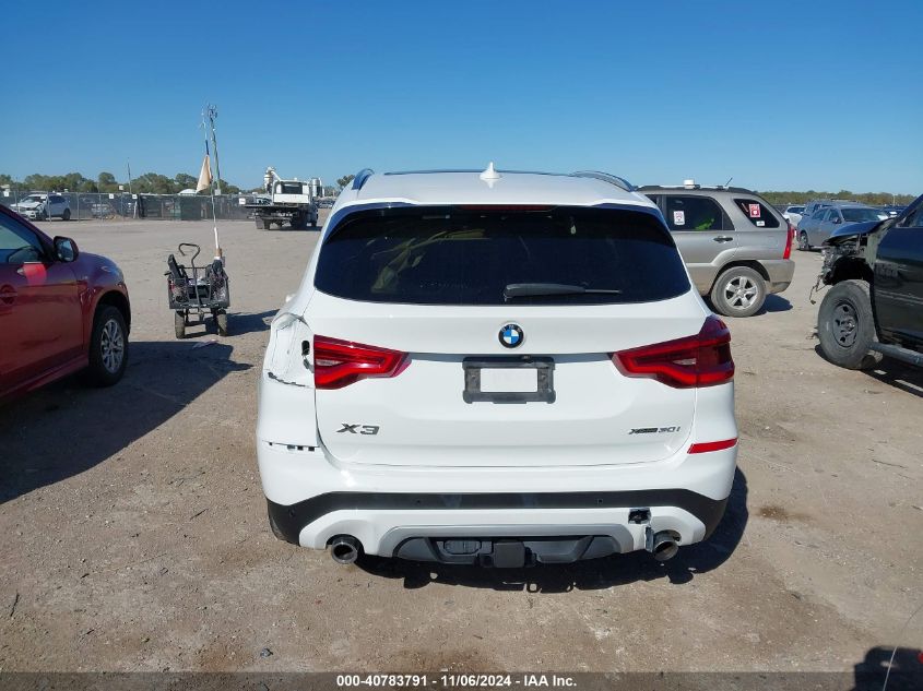 2019 BMW X3 xDrive30I VIN: 5UXTR9C56KLR10184 Lot: 40783791