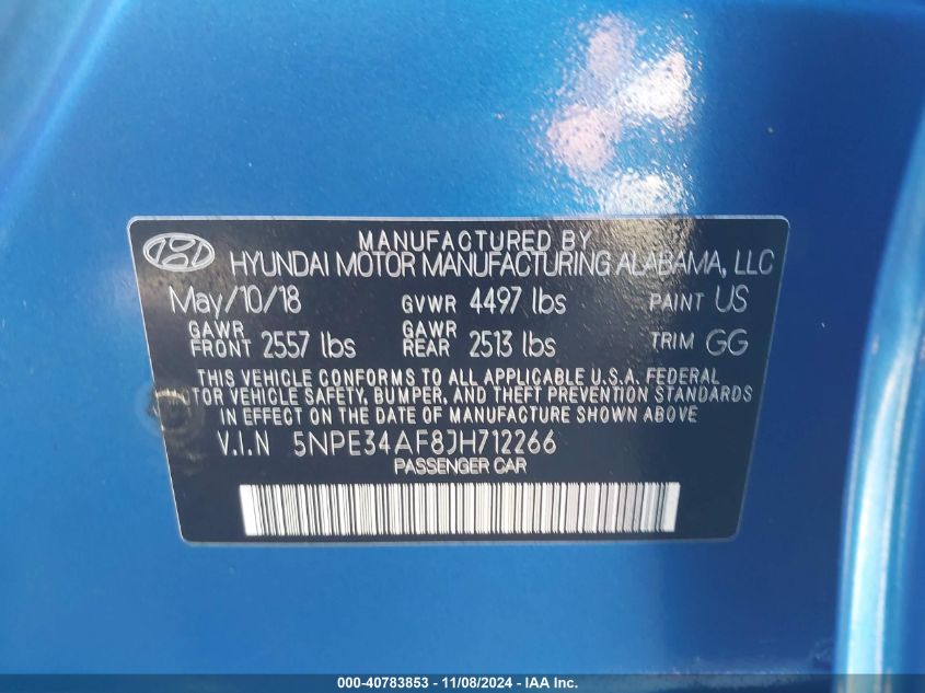 2018 HYUNDAI SONATA LIMITED - 5NPE34AF8JH712266