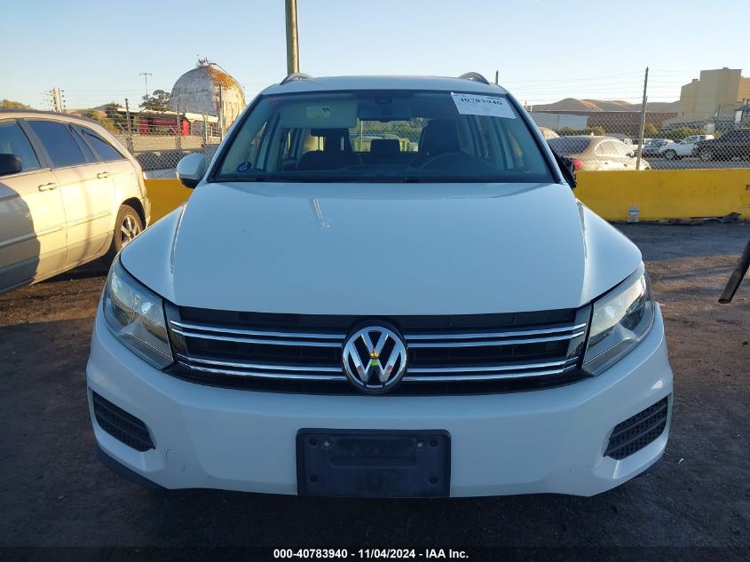 2016 Volkswagen Tiguan S/Se/Sel/R-Line VIN: WVGAV7AX1GW506692 Lot: 40783940