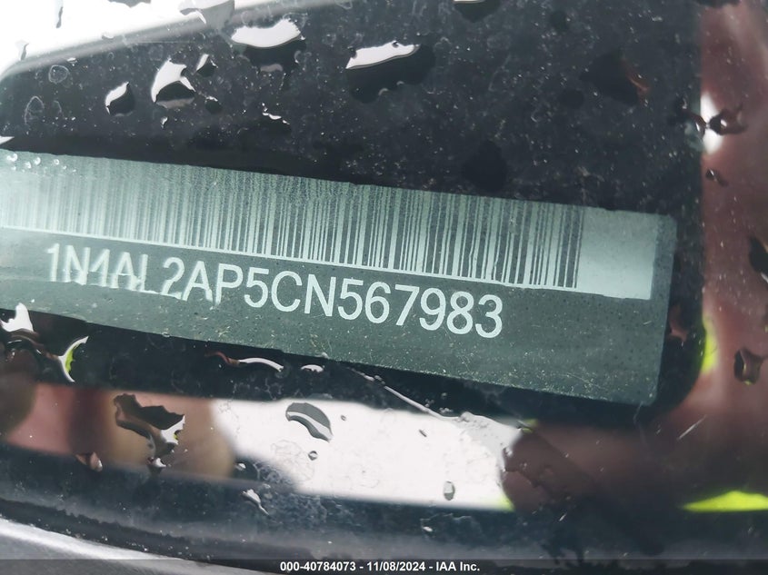 2012 NISSAN ALTIMA VIN: 1N4AL2AP5CN567983