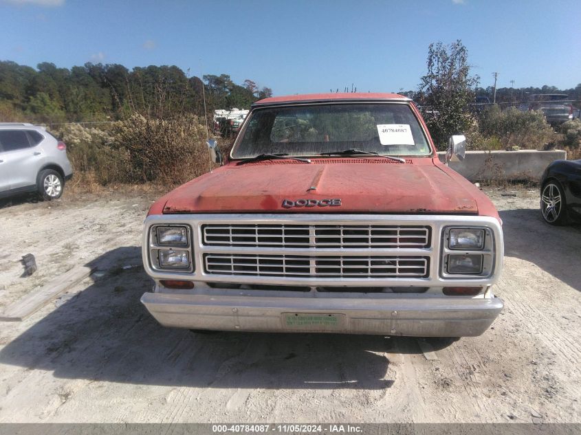 1979 Dodge D100 VIN: D14AE9A151013 Lot: 40784087