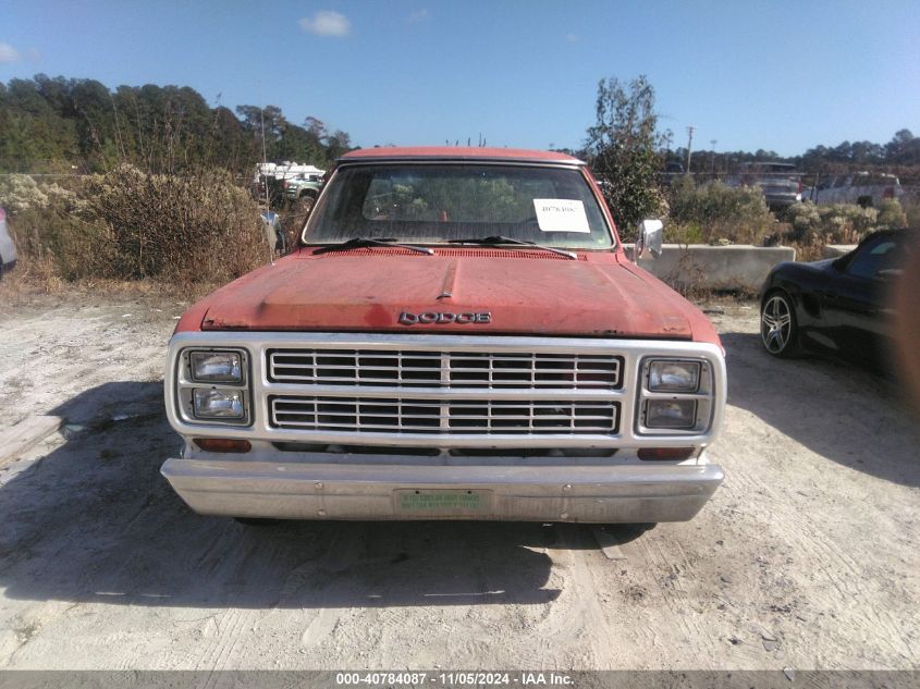 1979 Dodge D100 VIN: D14AE9A151013 Lot: 40784087