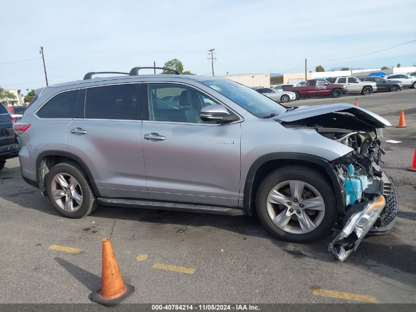 2014 Toyota Highlander Hybrid Limited Platinum V6 VIN: 5TDDCRFH5ES007007 Lot: 40784214