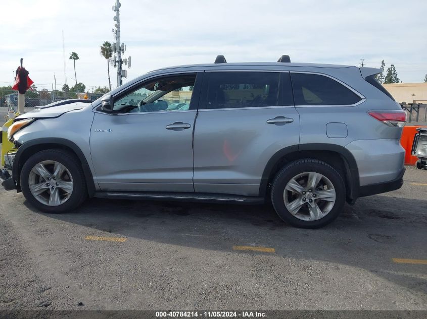 2014 Toyota Highlander Hybrid Limited Platinum V6 VIN: 5TDDCRFH5ES007007 Lot: 40784214