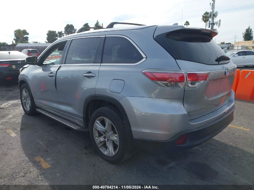 2014 Toyota Highlander Hybrid Limited Platinum V6 VIN: 5TDDCRFH5ES007007 Lot: 40784214