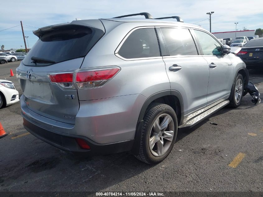 2014 Toyota Highlander Hybrid Limited Platinum V6 VIN: 5TDDCRFH5ES007007 Lot: 40784214