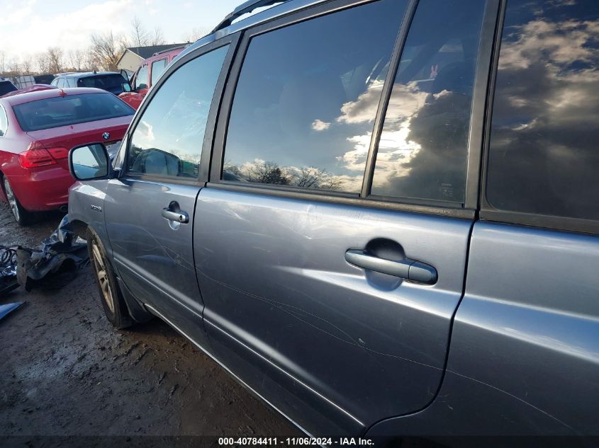 2006 Toyota Highlander Hybrid V6 VIN: JTEEW21A360022571 Lot: 40784411