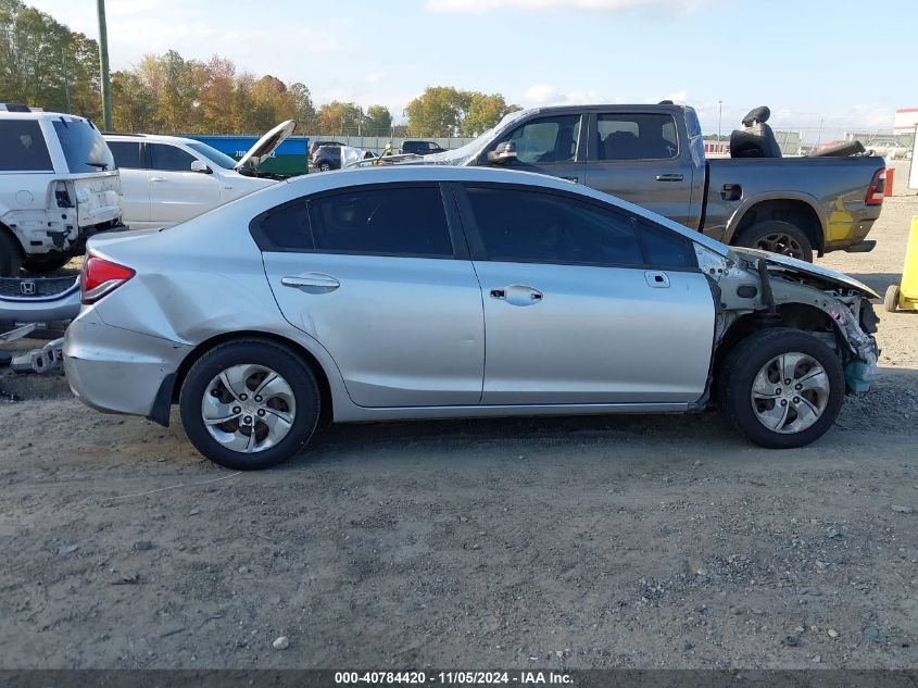 2013 Honda Civic Lx VIN: 19XFB2F50DE012682 Lot: 40784420