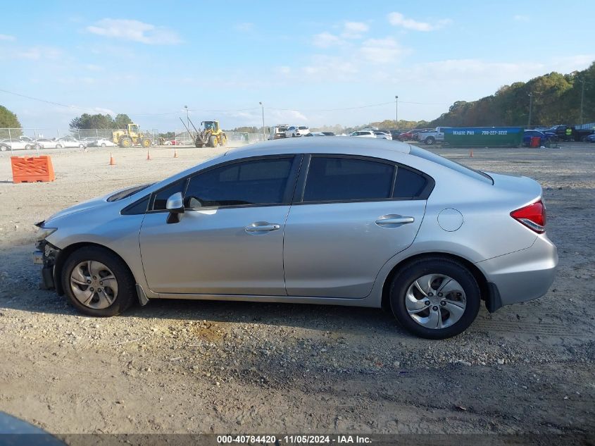 2013 Honda Civic Lx VIN: 19XFB2F50DE012682 Lot: 40784420