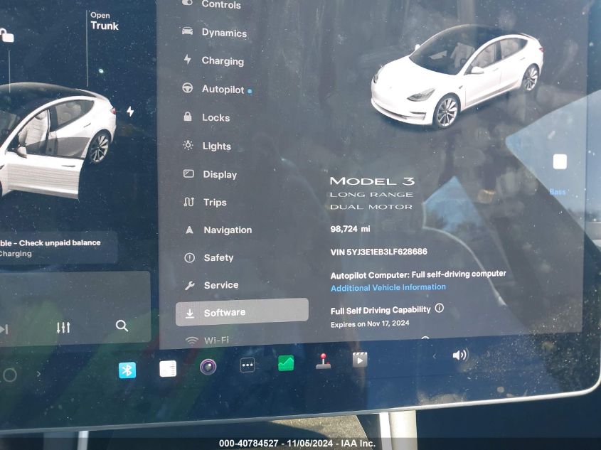 2020 Tesla Model 3 Long Range Dual Motor All-Wheel Drive VIN: 5YJ3E1EB3LF628686 Lot: 40784527