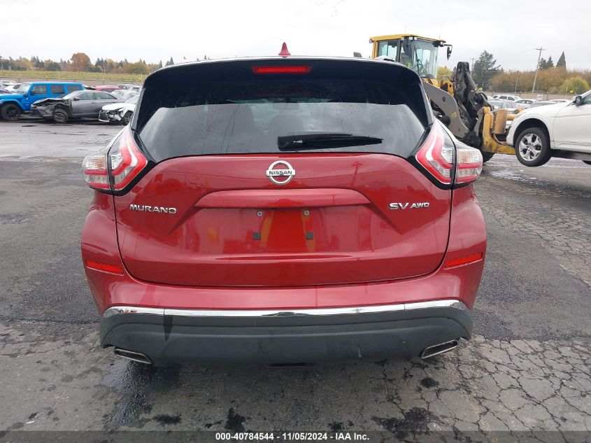 2018 Nissan Murano Sv VIN: 5N1AZ2MH9JN142224 Lot: 40784544