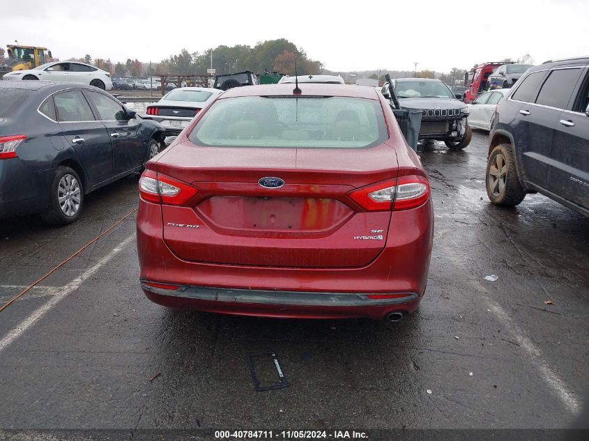 2014 Ford Fusion Hybrid Se VIN: 3FA6P0LU9ER141571 Lot: 40784711