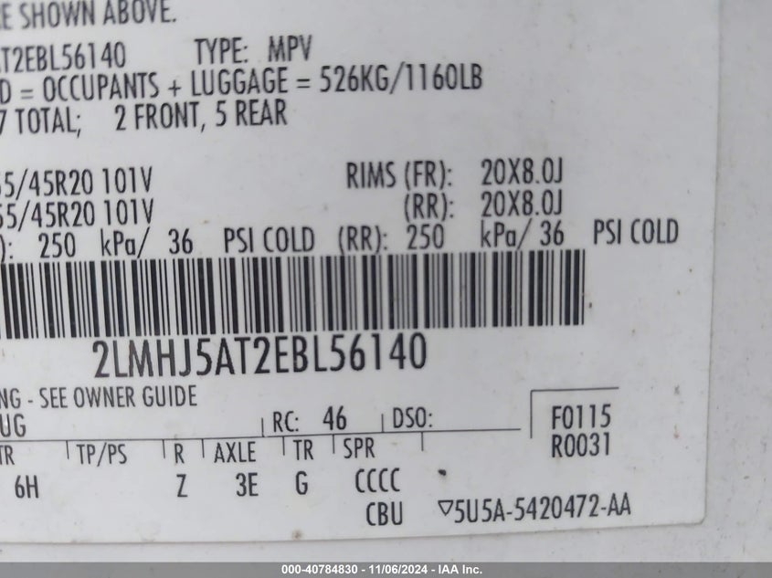 2014 LINCOLN MKT ECOBOOST - 2LMHJ5AT2EBL56140