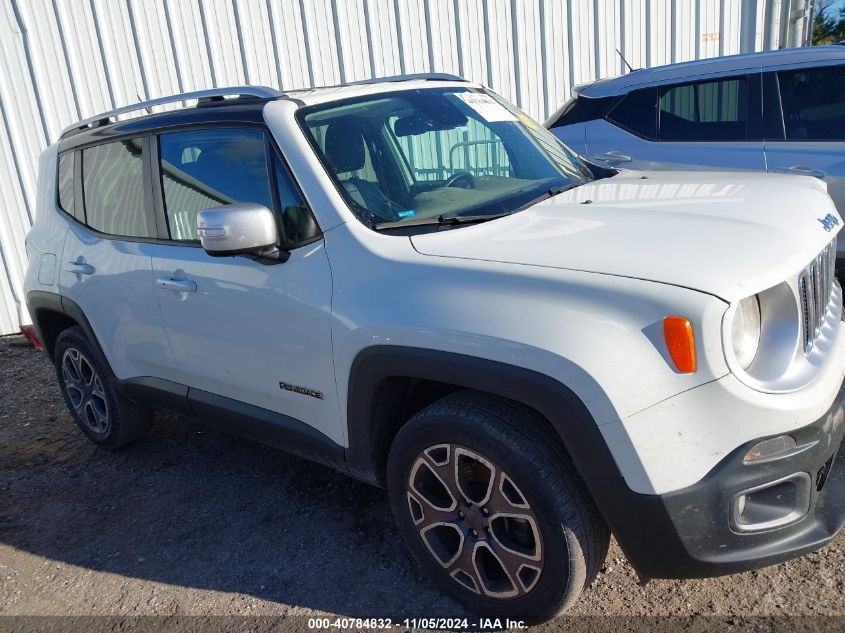 2017 Jeep Renegade Limited 4X4 VIN: ZACCJBDB9HPF42866 Lot: 40784832