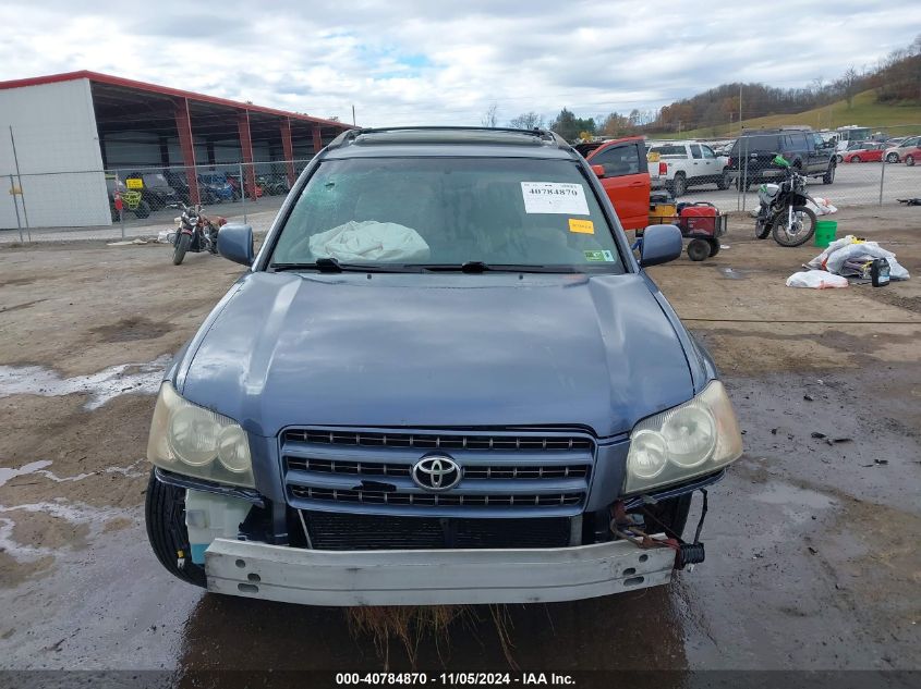 2003 Toyota Highlander Limited V6 VIN: JTEHF21A330153072 Lot: 40784870