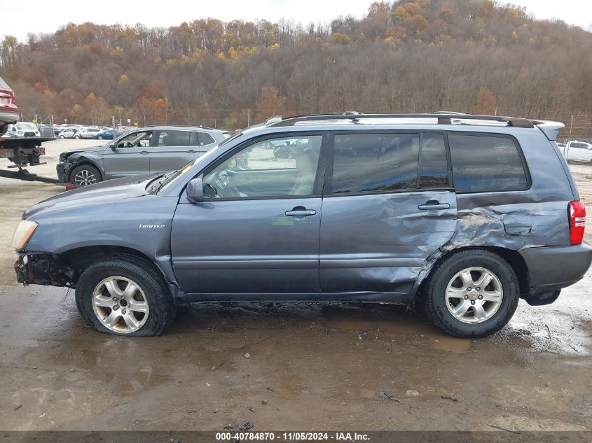 2003 Toyota Highlander Limited V6 VIN: JTEHF21A330153072 Lot: 40784870