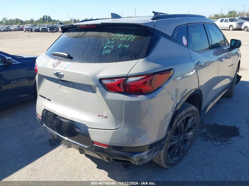 2021 Chevrolet Blazer Awd Rs VIN: 3GNKBKRS8MS569011 Lot: 40785056