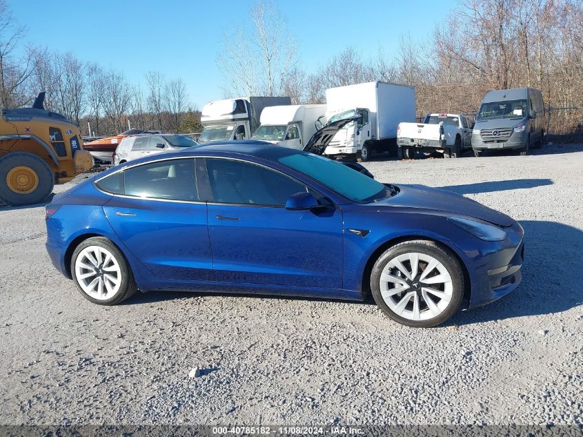 2021 Tesla Model 3 Standard Range Plus Rear-Wheel Drive VIN: 5YJ3E1EA1MF098579 Lot: 40785182