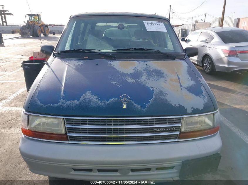 1995 Plymouth Grand Voyager Se VIN: 1P4GH44R0SX631263 Lot: 40785342