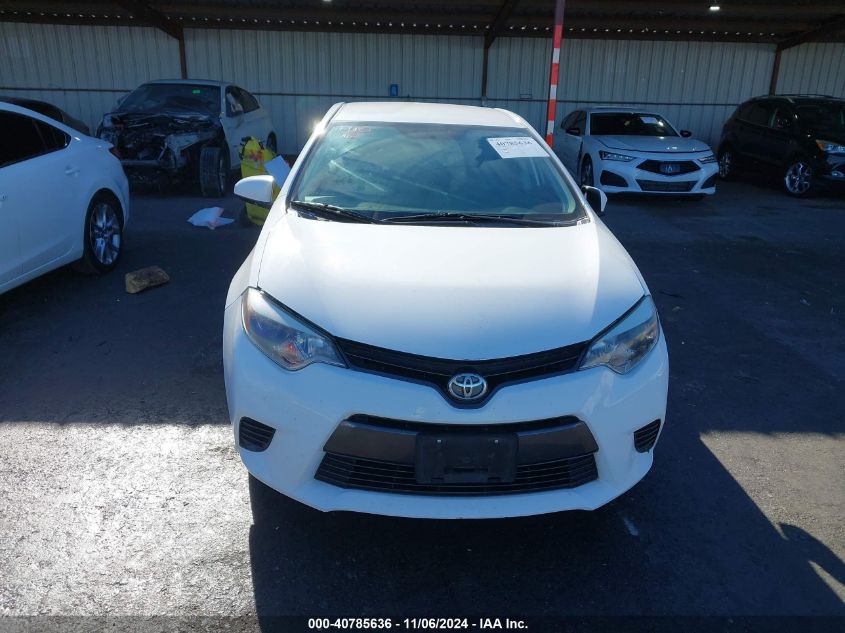 2016 Toyota Corolla Le VIN: 5YFBURHE8GP479737 Lot: 40785636