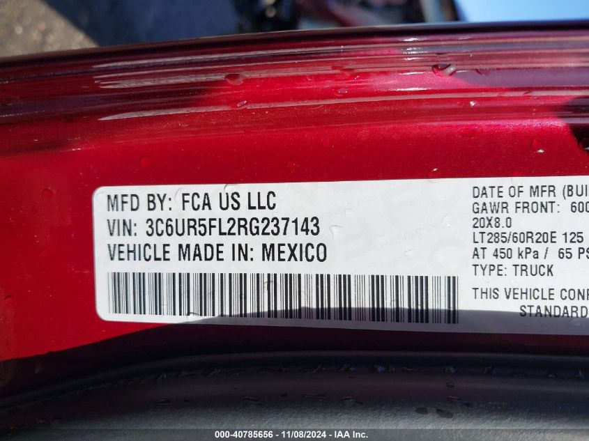 2024 RAM 2500 LARAMIE  4X4 6'4 BOX - 3C6UR5FL2RG237143