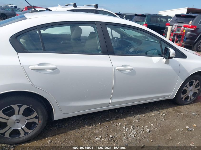 2013 Honda Civic Hybrid VIN: 19XFB4F28DE201338 Lot: 40785904