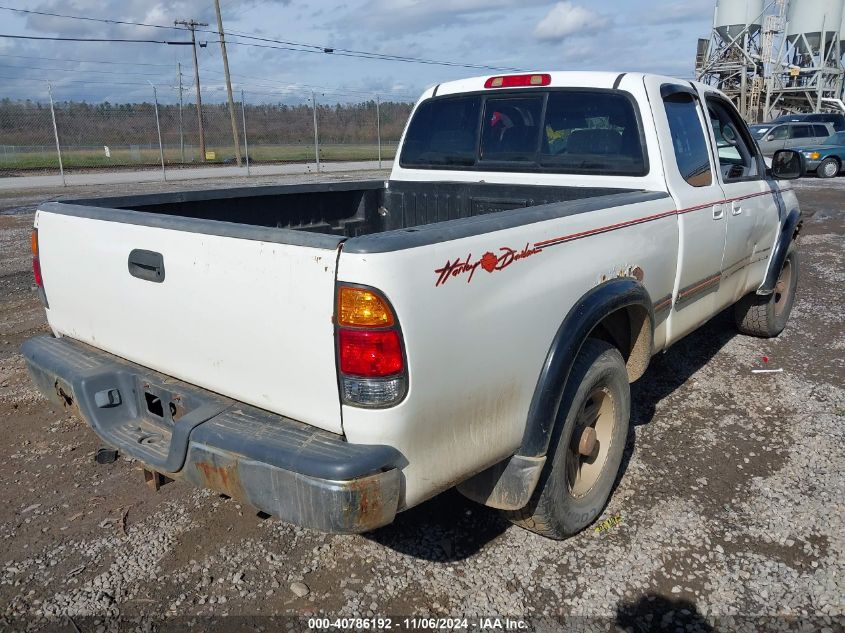 2000 Toyota Tundra Ltd V8 VIN: 5TBBT4818YS098961 Lot: 40786192