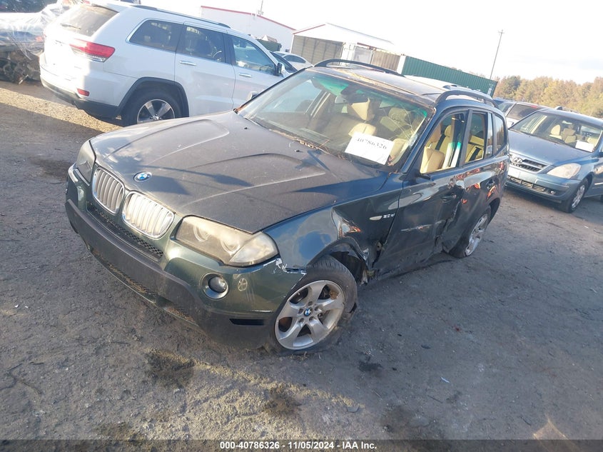2007 BMW X3 3.0Si green suv gasoline WBXPC93467WF17244 photo #3