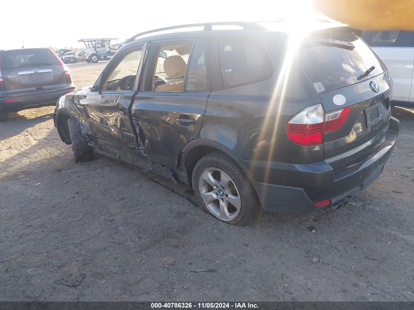 2007 BMW X3 3.0Si green suv gasoline WBXPC93467WF17244 photo #4