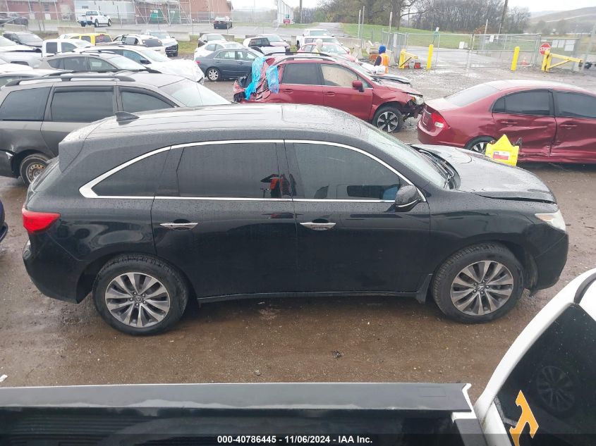 2015 Acura Mdx Technology Pkg W/Entertainment Pkg VIN: 5FRYD4H67FB003882 Lot: 40786445