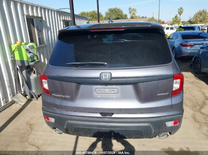 2021 Honda Passport 2Wd Sport VIN: 5FNYF7H26MB007428 Lot: 40786479