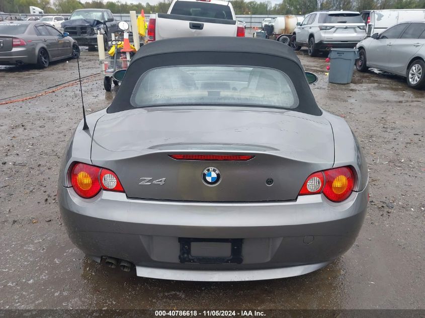 2003 BMW Z4 2.5I VIN: 4USBT33493LR65937 Lot: 40786618