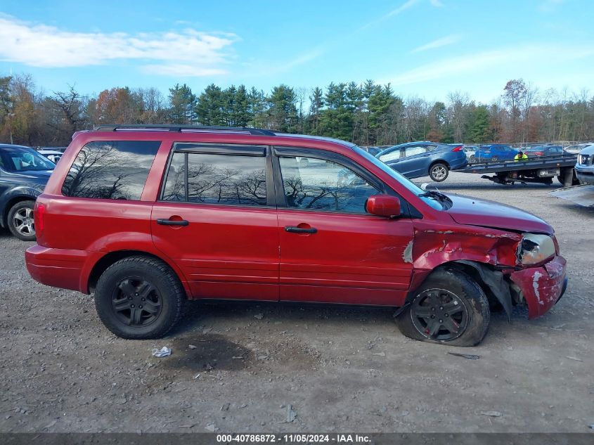 2005 Honda Pilot Ex VIN: 2HKYF18425H509385 Lot: 40786872