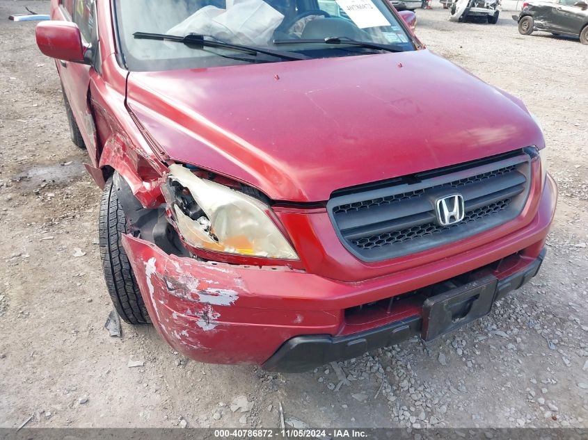 2005 Honda Pilot Ex VIN: 2HKYF18425H509385 Lot: 40786872