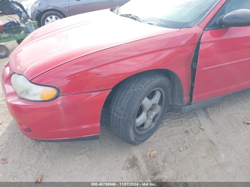 2004 Chevrolet Monte Carlo Ls VIN: 2G1WW12E849219946 Lot: 40786946