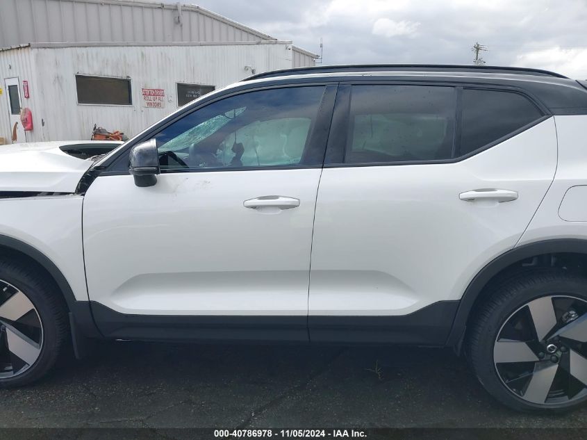 2023 Volvo Xc40 Recharge Pure Electric Twin Ultimate VIN: YV4ED3UM3P2003494 Lot: 40786978