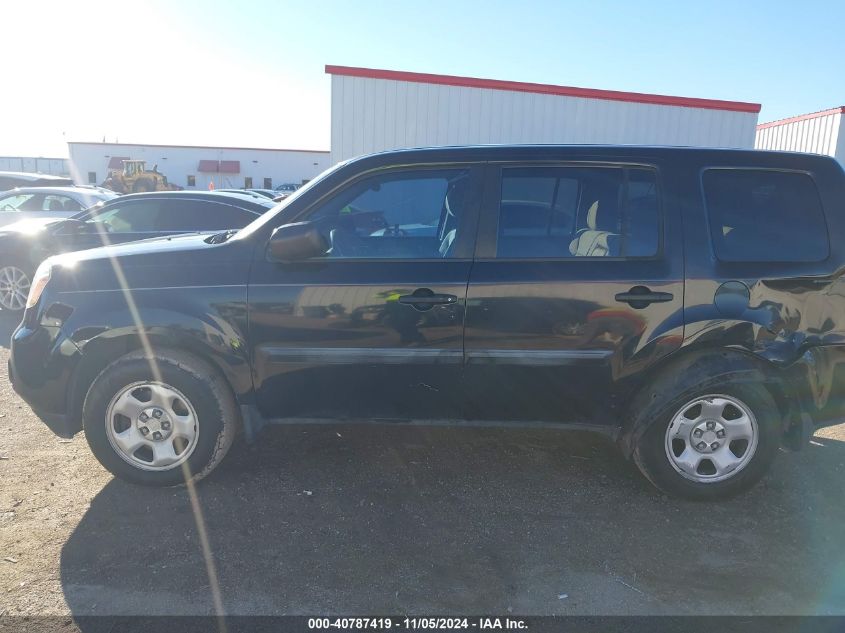 2013 Honda Pilot Lx VIN: 5FNYF3H22DB003370 Lot: 40787419