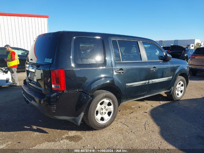 2013 Honda Pilot Lx VIN: 5FNYF3H22DB003370 Lot: 40787419