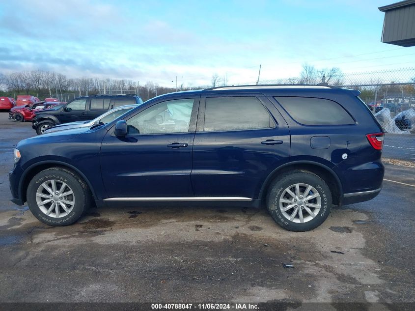 2014 Dodge Durango Sxt VIN: 1C4RDJAGXEC349458 Lot: 40788047