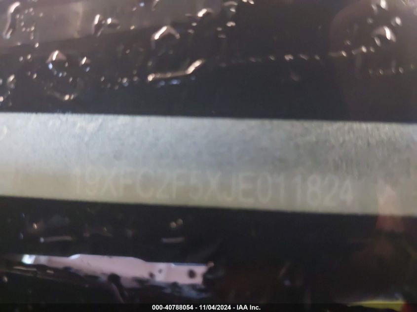 2018 Honda Civic Lx VIN: 19XFC2F5XJE011824 Lot: 40788054