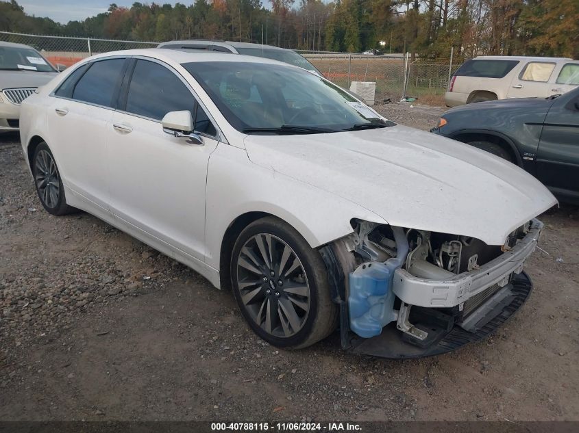 2017 Lincoln Mkz Select VIN: 3LN6L5C96HR614812 Lot: 40788115