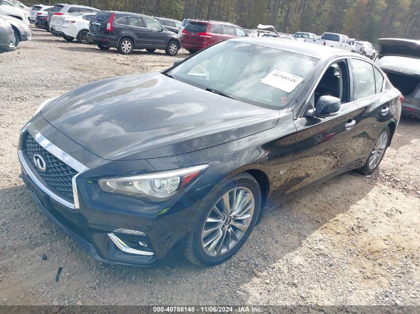 2019 Infiniti Q50 3.0T Luxe VIN: JN1EV7ARXKM591546 Lot: 40788148