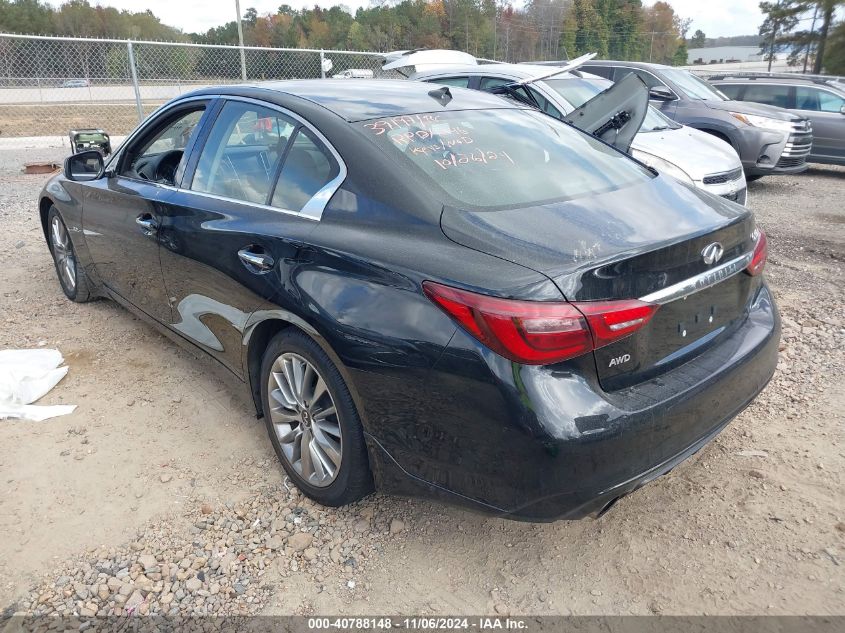 2019 Infiniti Q50 3.0T Luxe VIN: JN1EV7ARXKM591546 Lot: 40788148