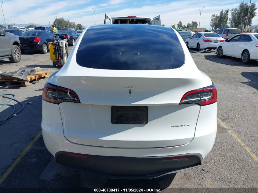 2023 Tesla Model Y Awd/Long Range Dual Motor All-Wheel Drive VIN: 7SAYGAEE6PF662625 Lot: 40788417