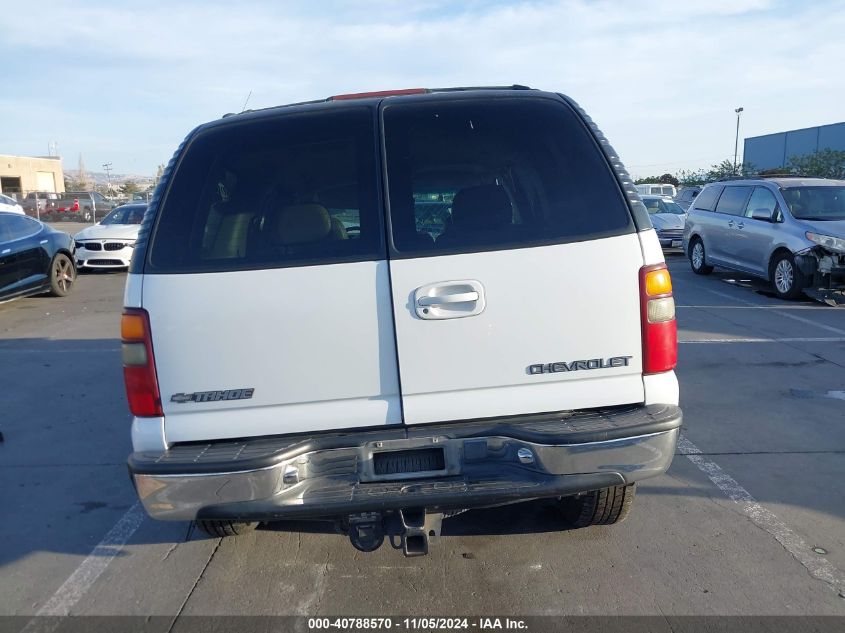 2001 Chevrolet Tahoe Lt VIN: 1GNEK13TX1J244592 Lot: 40788570