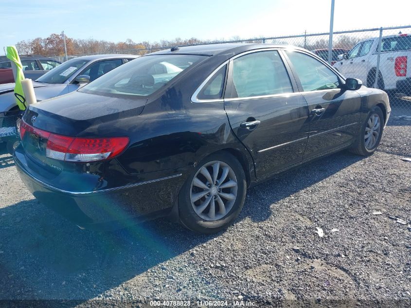 2008 Hyundai Azera Limited VIN: KMHFC46F48A319214 Lot: 40788828