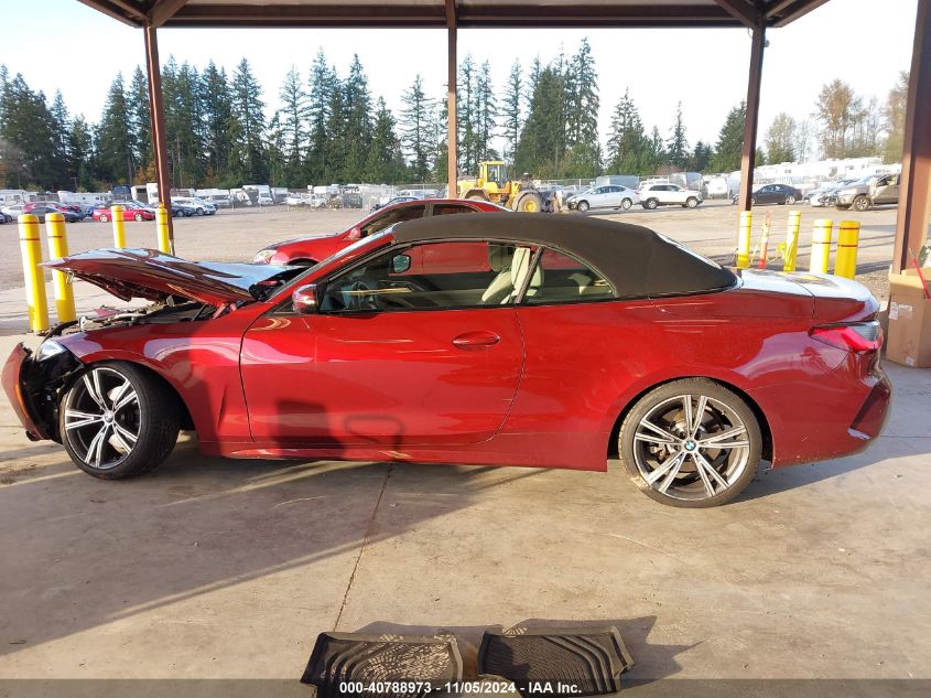 2022 BMW 430I xDrive VIN: WBA43AT07NCH63049 Lot: 40788973