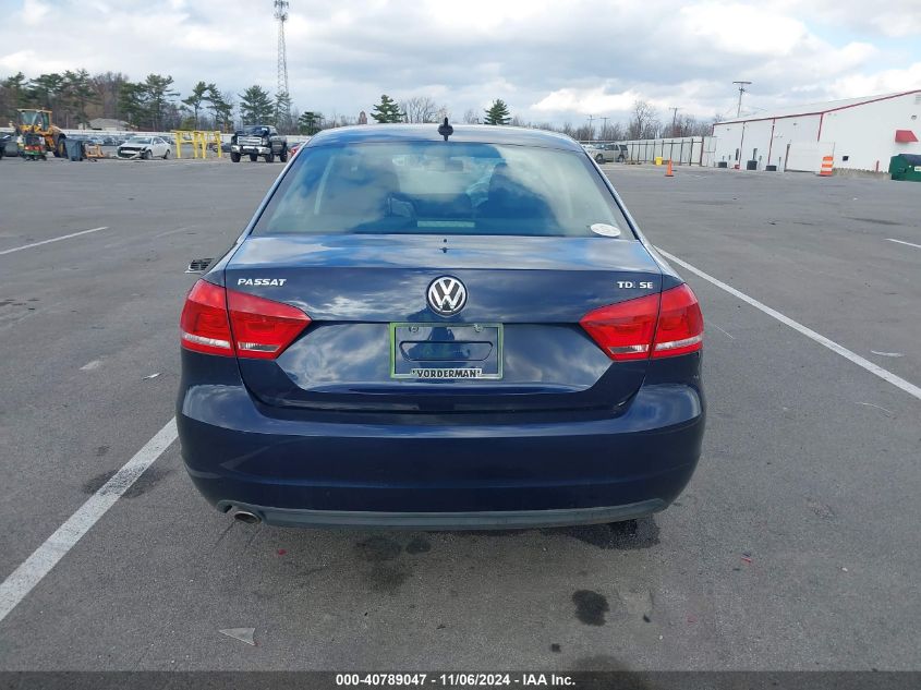 2013 Volkswagen Passat 2.0L Tdi Se VIN: 1VWBN7A35DC130031 Lot: 40789047