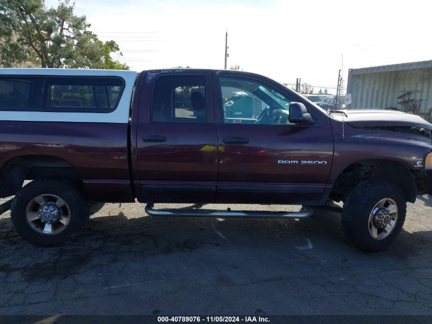 2005 Dodge Ram 2500 Slt/Laramie VIN: 3D7KS28C35G833734 Lot: 40789076